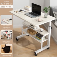 HTD SPORT Meja Laptop Lipat Adjustable dengan Roda Meja Belajar Portable 1815