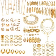 92/58/56/37pcs Elegant Vintage Butterfly, Heart, Faux Pearl, Twist Knot, Star, Moon, Rhinestone, Wid