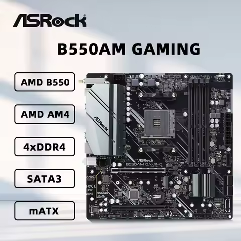 ASROCK B550AM GAMING Support AMD B550 AM4 Ryzen 5 5600X 5600G 7 5800X3D 9 5900X CPU DDR4 4733+(OC) S