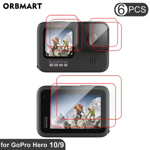 Tempered Glass Screen Protector for GoPro Hero 12 11 10 9 Black Lens Protection Glass Film for Go Pr