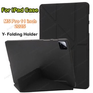 2026 PU Y-Folding Stand Smart Case for IPad A19 12th A16 11/10th M5 M4 M3 M2 Pro Air 8 11 13 Inch Mi