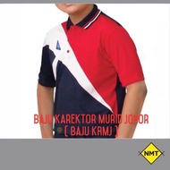 Baju Karektor Murid Johor/T-Shirt KRMJ/Baju Muafakat Johor/Berkolar Pendek/Size Budak Dan Dewasa