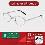 ANDU men's and women's fashion eyeglass frames, flat round shape, 2YK style, UV protection - 20436