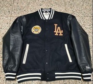 NEW ERA X LA DODGERS 道奇隊 棒球外套 皮革袖 夾克 價格：$1980 帶走！尺碼:S~XXL