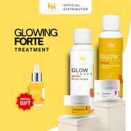 HN SKINCARE APOTEKER PAKET GLOWING FORTE (GLOW WASH + GLOW TONER + DAY CREAM + GLOWING CREAM) + GRAT