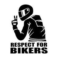 Funny Car Sticker 3D Respect for Bikers Waterproof Reflective Decal KK Vinyl Bike Motorcycle Styling