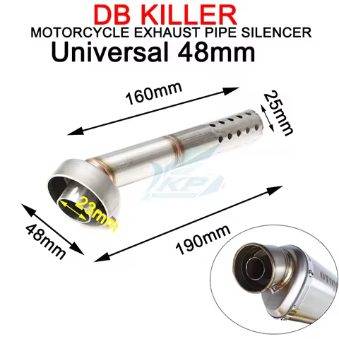 Universal 48mm Motorcycle Exhaust Muffler Baffle End Can DB Killer Silencer Muffler elbow 48mm Angle