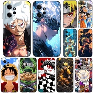 For Xiaomi Redmi Note 12 4G 5G Global Case Phone Cover black tpu Japanese Adventure Anime
