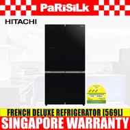 (Bulky) Hitachi R-WB640V0MS French Bottom Freezer Refrigerator (569L)