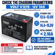 VOLT V1270 12V 7Ah Battery Rechargeable Sealed Lead Acid VRLA Maintenance-Free Backup Power Battery
