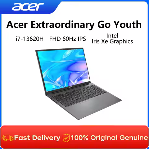 2024 Acer Extraordinary Go Youth Laptop 16 Inch 60Hz FHD IPS Screen Notebook i7-13620H 16GB 1TB Inte