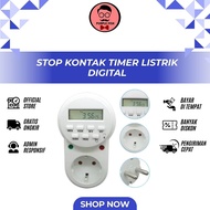 otomatis Digital Timer SwitchStop Kontak Timer Listrik Digital stopkontak (PURPLE)