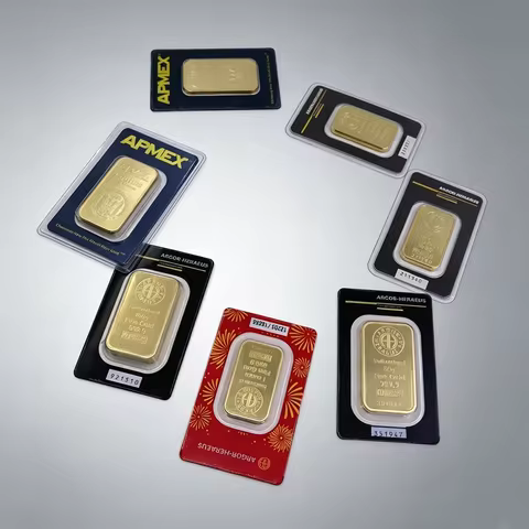 2.5g 1oz 31g 50g 100g Copper Gold Bar 24k Gold Plated Bullion minted Bar With Sealed packing Unique 