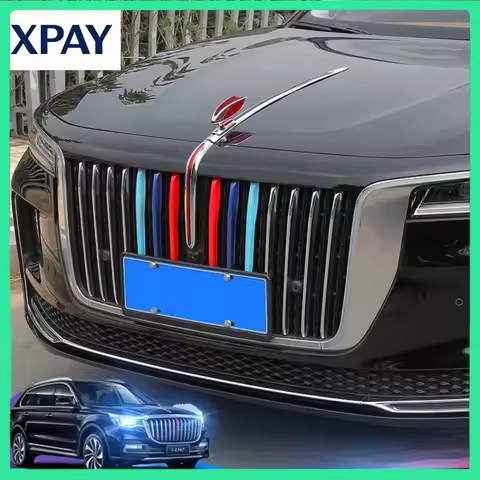 New Front hood emblem For Hongqi HS7 HS5 EHS9 H6 H5 H9 Flow light modification decorative sticker Pe