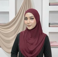 RIZKY COLLECTION - Bergo Khimar Malay Instan Non Pad Jilbab Daily Bahan Kaos Rayon By.Rizky Collecti