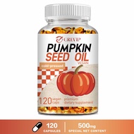 Grevip Pumpkin Seed Oil Capsules for brain prostate urinary function cardiovascular health hair grow