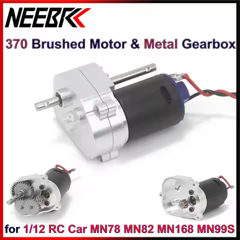 1/12 RC Car Accessories MN78 MN82 MN168 MN99S 370 Brushed Motor Metal Transmission Gearbox Crawler V