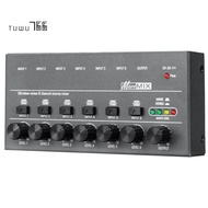 Mini Audio Mixer Karaoke 6 Channel Professional Stereo Sound Mixer Ultra Low Noise 6 Channel Audio M
