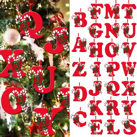 Christmas Acrylic Letter Pendant 2024 Merry Cristmas Decorations for Home Cristmas Tree Ornaments Na