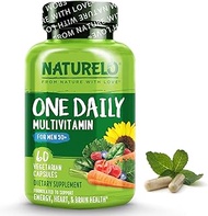 Naturelo One Daily Multivitamin for Men 50+, 60 Vegetarian Capsules