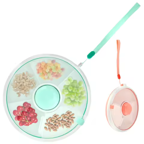 Rotating Snack Container Kids Snack Spinner Bundle Candy Box with Lid Portable Snack Serving Tray Me