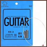 YELGIRL 10PCS Electric Guitar String, Silver Carbon Steel Single String Replacement, Durable RX-2 Mo