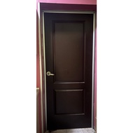 English Style Wooden Door Moulded Semi-Solid Pintu Kayu Bilik Honeycomb Panel Door (Termasuk Siap Cat)