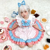 Sweet Super Cute Pink Maid Outfit Japanese Style Daily Cute Lolita Women's Clothing Lolita Suit Dres