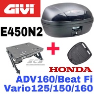 Combo Set Monorack Rapido ABS BOX GIVI E450N2 Honda Vario160 Vario125 Vario150 GIVI E450N2 SPECIAL E