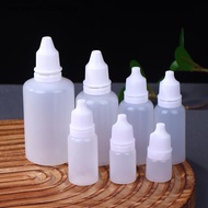 【L&Z】 10PCS 5/10/15/20/30/50ml Empty Plastic Dropper Bottle Paint Beauty Oil Squeezable Refillable B
