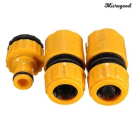 [MIC]✧3Pcs 1/2Inch 3/4Inch Garden Water Hose Pipe Fitting Quick Tap Connector Adaptor