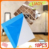 LIAOY 10pcs Mirror Stickers Bedroom Self-adhesive Mural Wall Tile Stickers