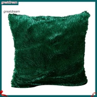 greatdream|  43x43cm Soft Plush Solid Color Throw Pillow Case Cushion Cover Home Sofa Decor