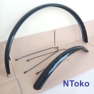 Spakbor Sepeda Fender Touring Hitam Depan Belakang