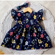 Baby girl Dress, baby clothes 2-18 months, free bandana