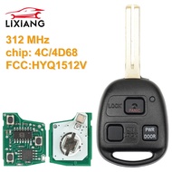 LIXIANG A2AUTOKEYS FCCID HYQ1512V Remote Key Fob 312MHz With 4C/4D68 Chip For Lexus GX470 LX470 FCC 