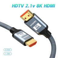 0.5-1.5M HDMI 8K Cable 60HZ 2.1V 4K 144HZ 3D TV High Speed for Computer Monitor Projector PS Game Console Audio And Video