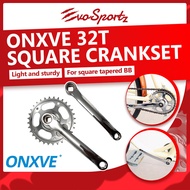 ONXVE 32T Square Crankset | Bike MTB Steel Chainring Crank Arm Set
