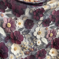 Premium viscose rayon fabric, floral rayon fabric