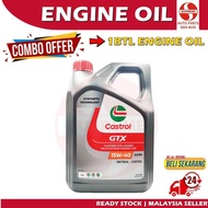 S2U Original Engine Oil Castrol GTX Ultraclean 15W-40 SN/CF ACEA A3/B3 4Liter Minyak Hitam Enjin Ker