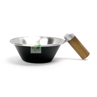 Truvii Taiwan Straight Hair Wooden Handle iO Bowl White Iron Cup Bowl-Dark Night-Camping Cup Heat In