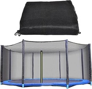 Trampoline Replacement Accessories 10 12 13 14FT Trampoline Replacement Safety Enclosure Net for 8 Straight Poles Round Frame with Zippers, Protection Buckles &amp; Enhanced Hook