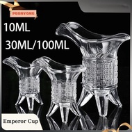 PEONYTWO Chinese Emperor Cup, Ancient Tripod Base Crystal Glass Cup, Retro Chinese Wine Whiskey Shot