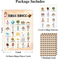 Bible Bingo Cards Game, Bingo Game for Adults Family, Bible Bingo Game for Adults, Game Party Suppli