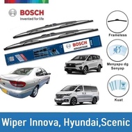 Bosch Clear Wiper for Innova Cars HYUNDAI H1, Scenic 1 JA, BCA24 and BCA16 Inch