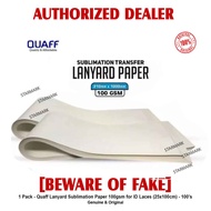 Quaff Sublimation Paper for Lanyard Lanyards 25x100cm 100 sheets per pack Quaff Lanyard Sublimation 