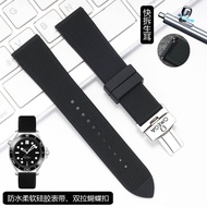 Omega Silicone Watch Strap Suitable For Omega Butterfly Seamaster 300 Planet Ocean 600 Speedmaster 20
