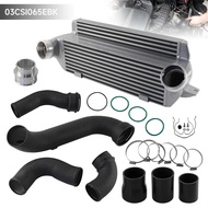 Aluminum Super Charge Pipe Kit + Competition Bar & Plate Intercooler For BMW N55 E8X E9X E82 E88 E90