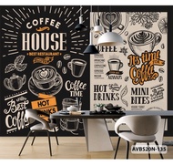 Wallpaper dinding 3D WALLPAPER COFFEESHOP WALLPAPER CAFE 3D