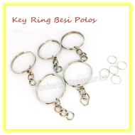 GANTUNGAN DOZEN 12 pcs key chain iron DIYRing – Silver key Ring – diameter 2.3cm